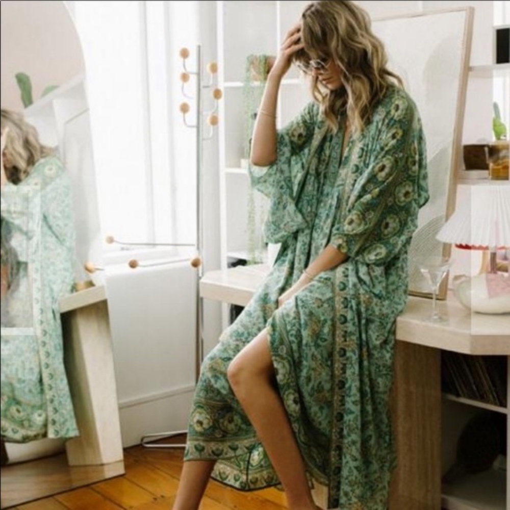 Spell Folk Song Robe Sage M/L
